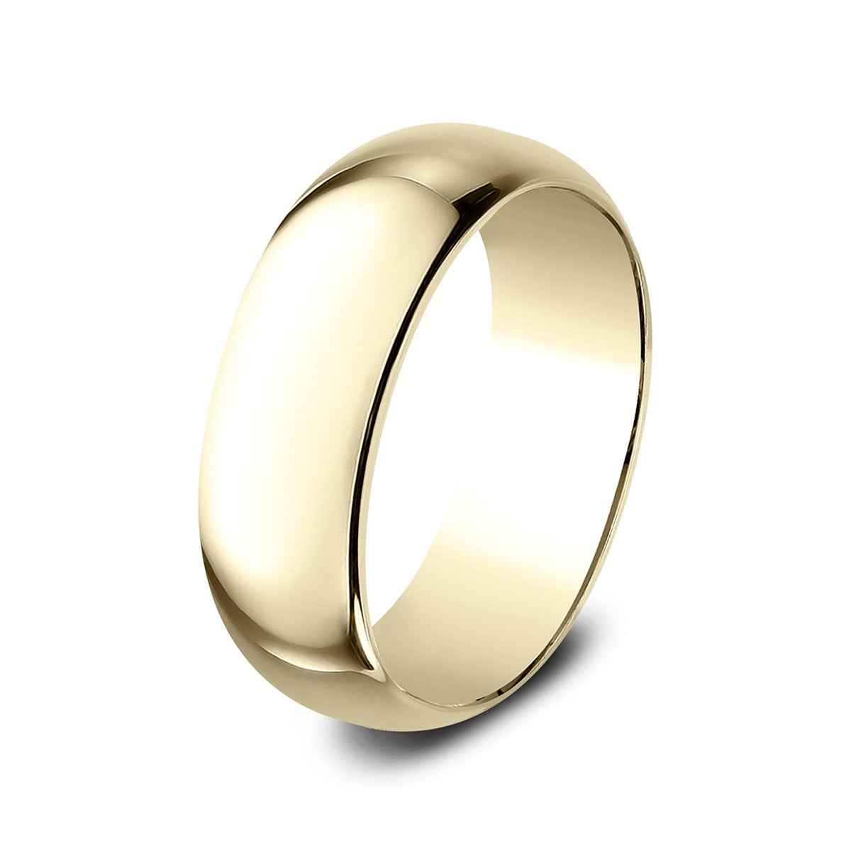 Benchmark Men's 8mm Dome Classic Fit Polished Wedding Ring in 10K Yellow Gold