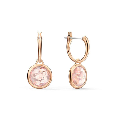 Swarovski Tahlia Mini Hoop Pink Stone Earrings