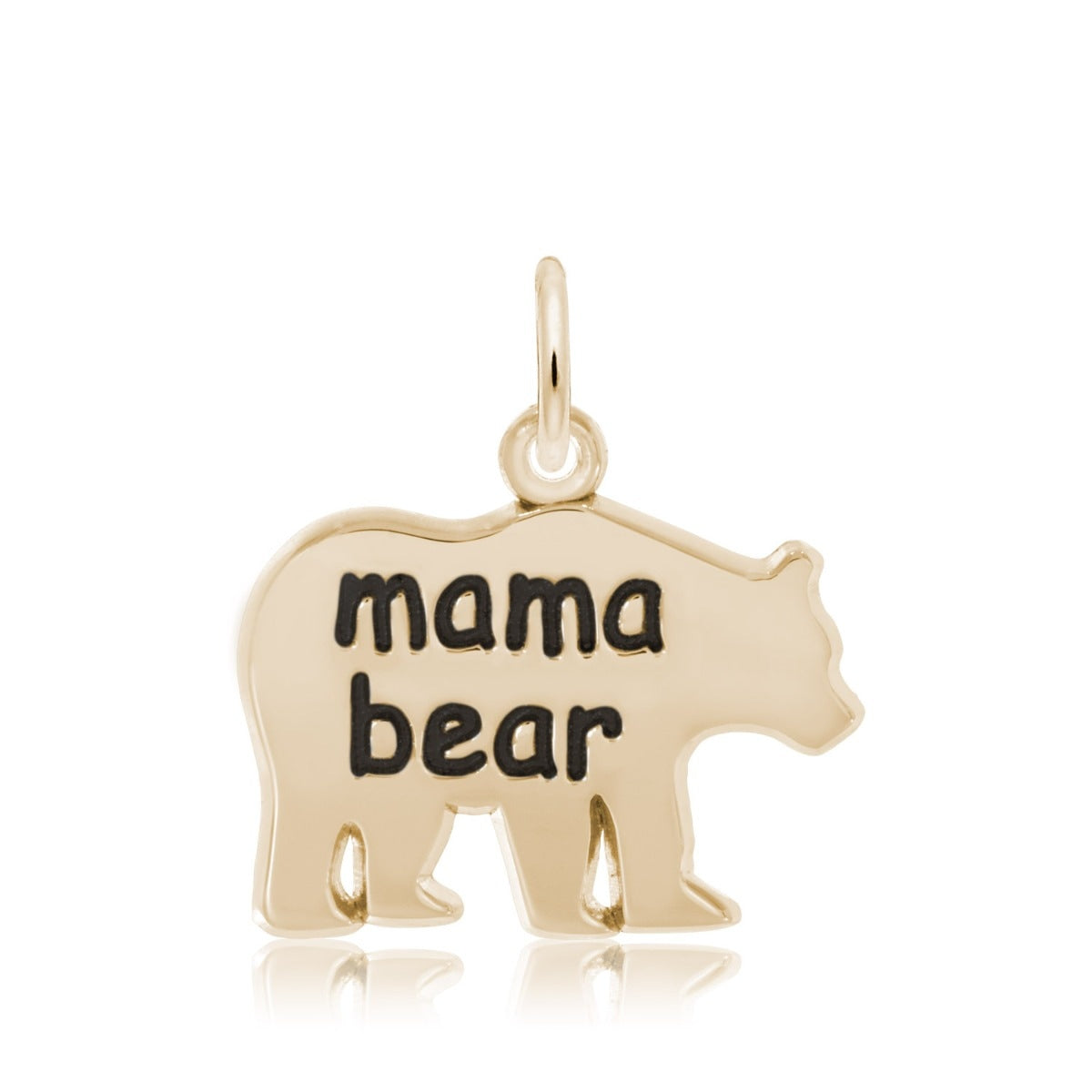 Mama Bear Charm in 14K Yellow Gold
