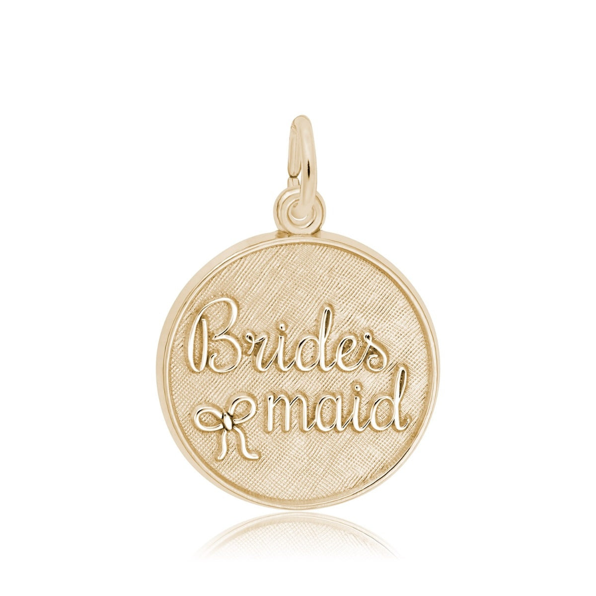 Bridesmaid Disc Charm in 14K Yellow Gold
