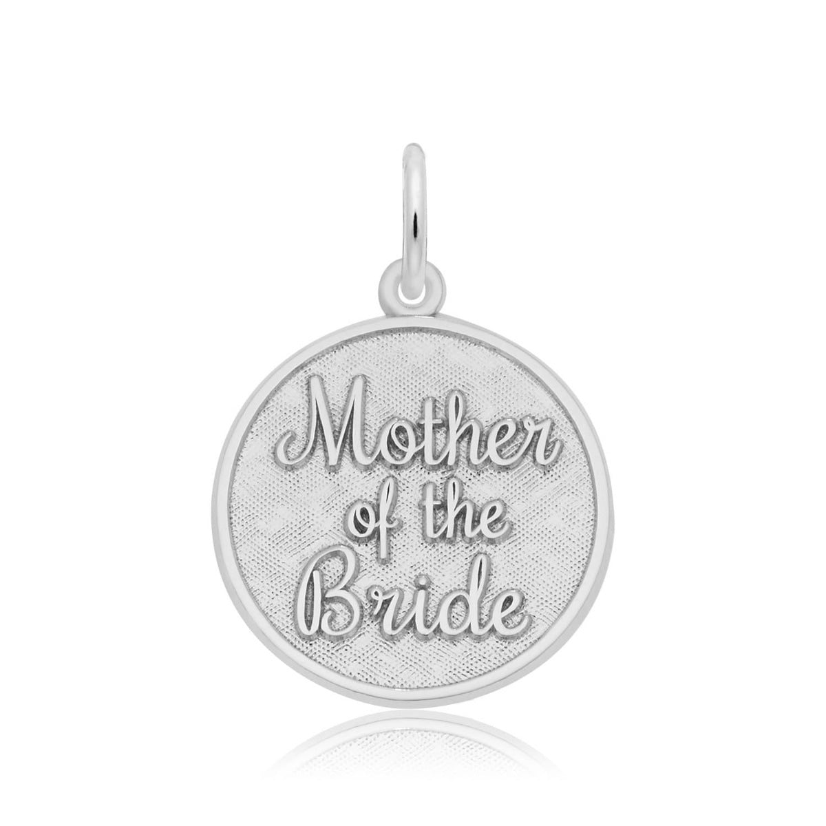 Mother of the Bride Disc Charm in Sterling Silver