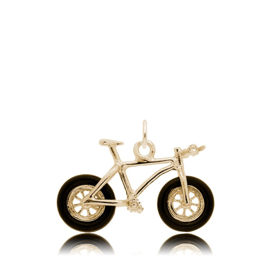 Fat Tire Bike in 14K Yellow Gold
