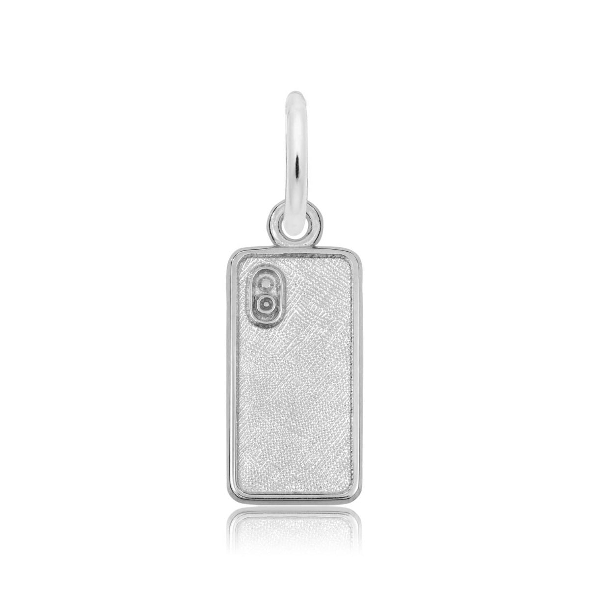 Smartphone Charm in Sterling Silver front view