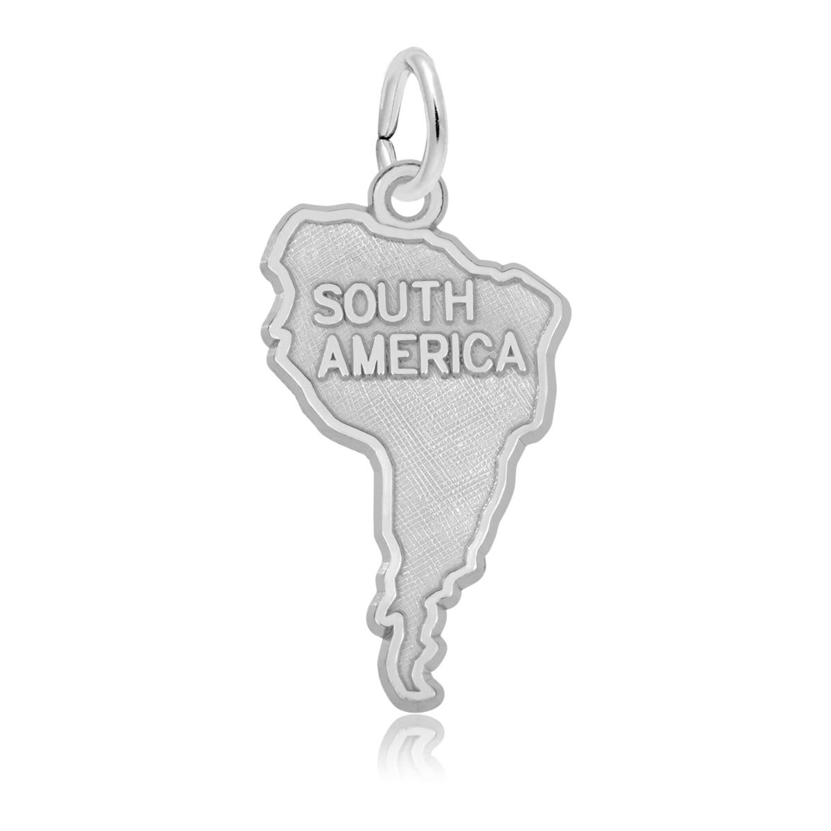 South America Charm in Sterling Silver
