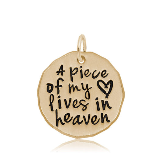 Piece of My Heart Charm in 14K Yellow Gold
