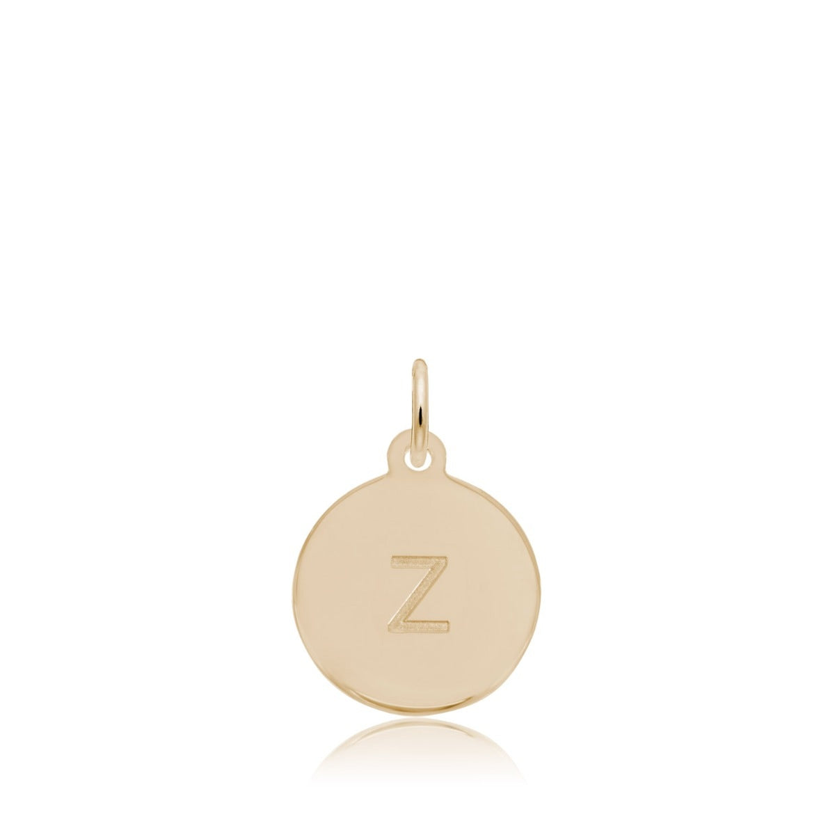 Initial Z Disc Charm in 14K Yellow Gold