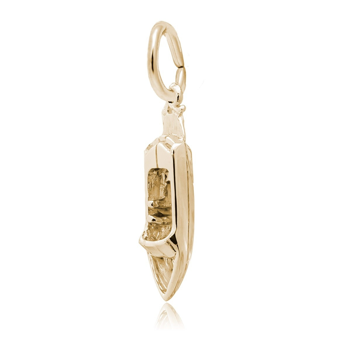Wakesurf Boat Charm in 14K Yellow Gold