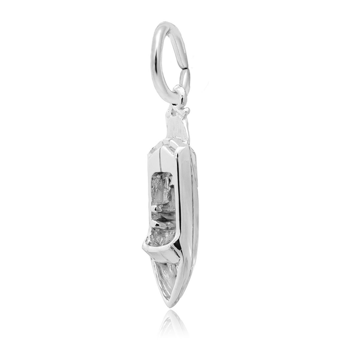 Wakesurf Boat Charm in Sterling Silver