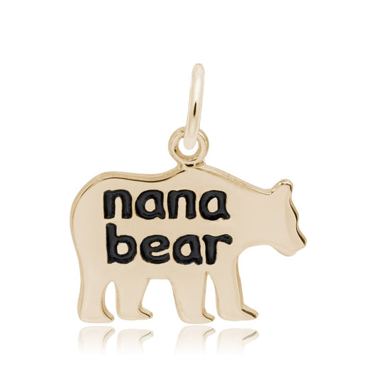Nana Bear Charm in 14K Yellow Gold