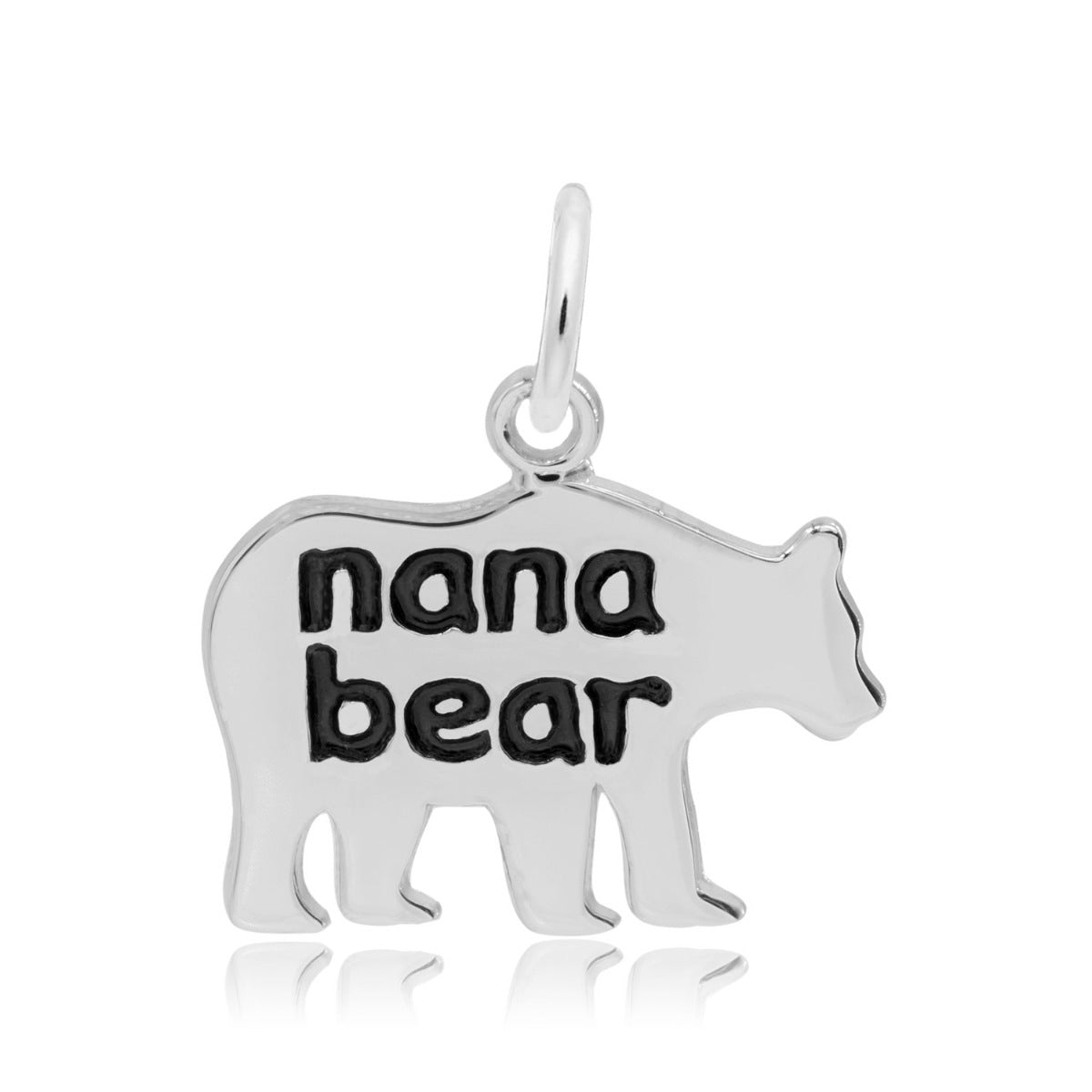 Nana Bear Charm in Sterling Silver