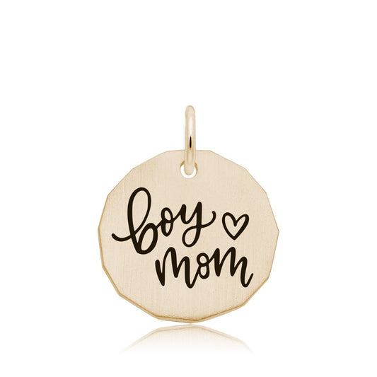 Boy Mom Charm in 14K Yellow Gold