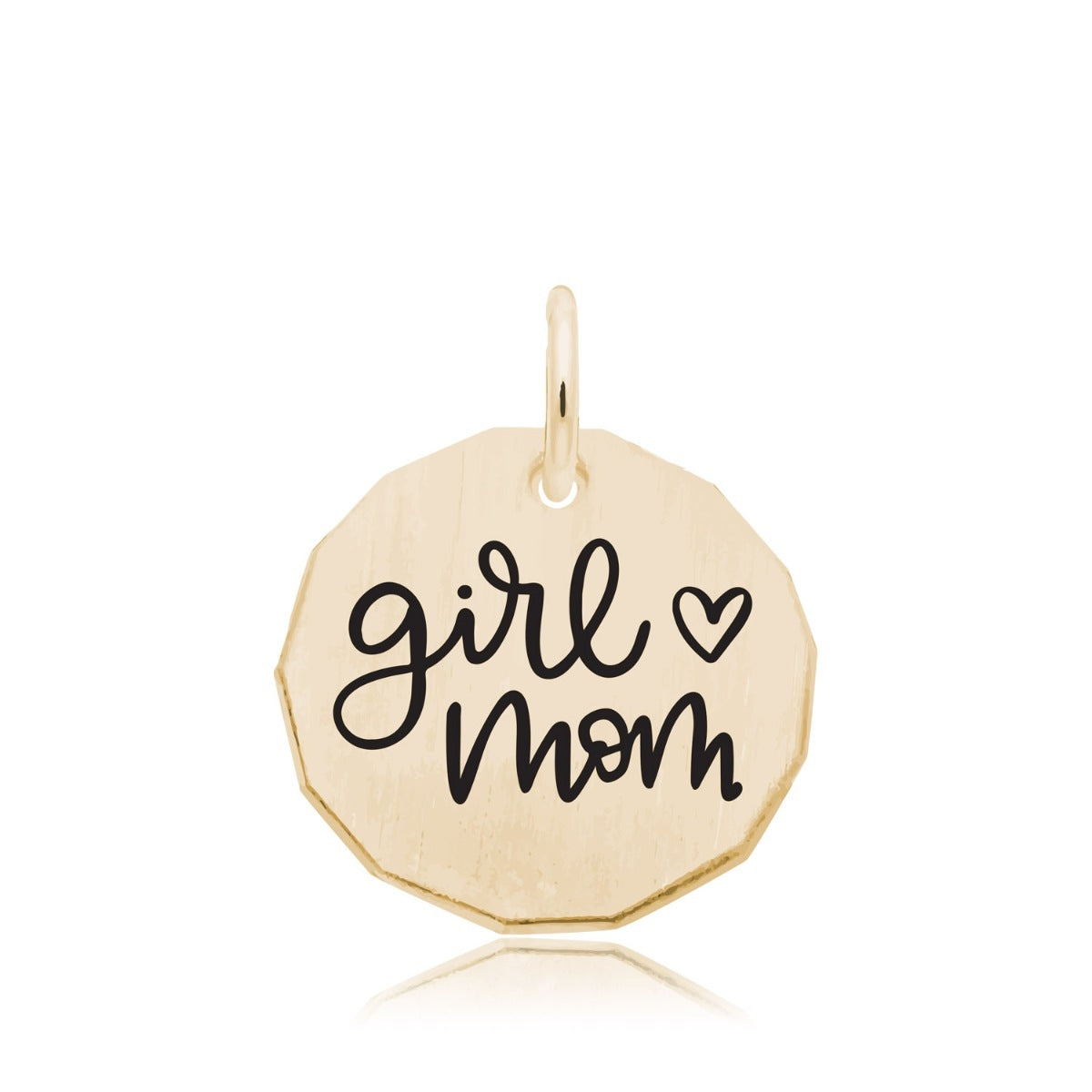 Girl Mom Charm in 14K Yellow Gold