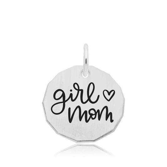 Girl Mom Charm in Sterling Silver