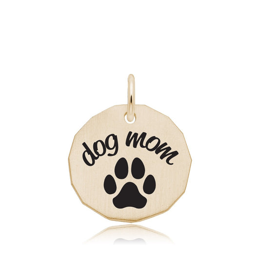 Dog Mom Charm in 14K Yellow Gold