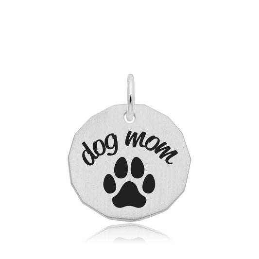 Dog Mom Charm in Sterling Silver