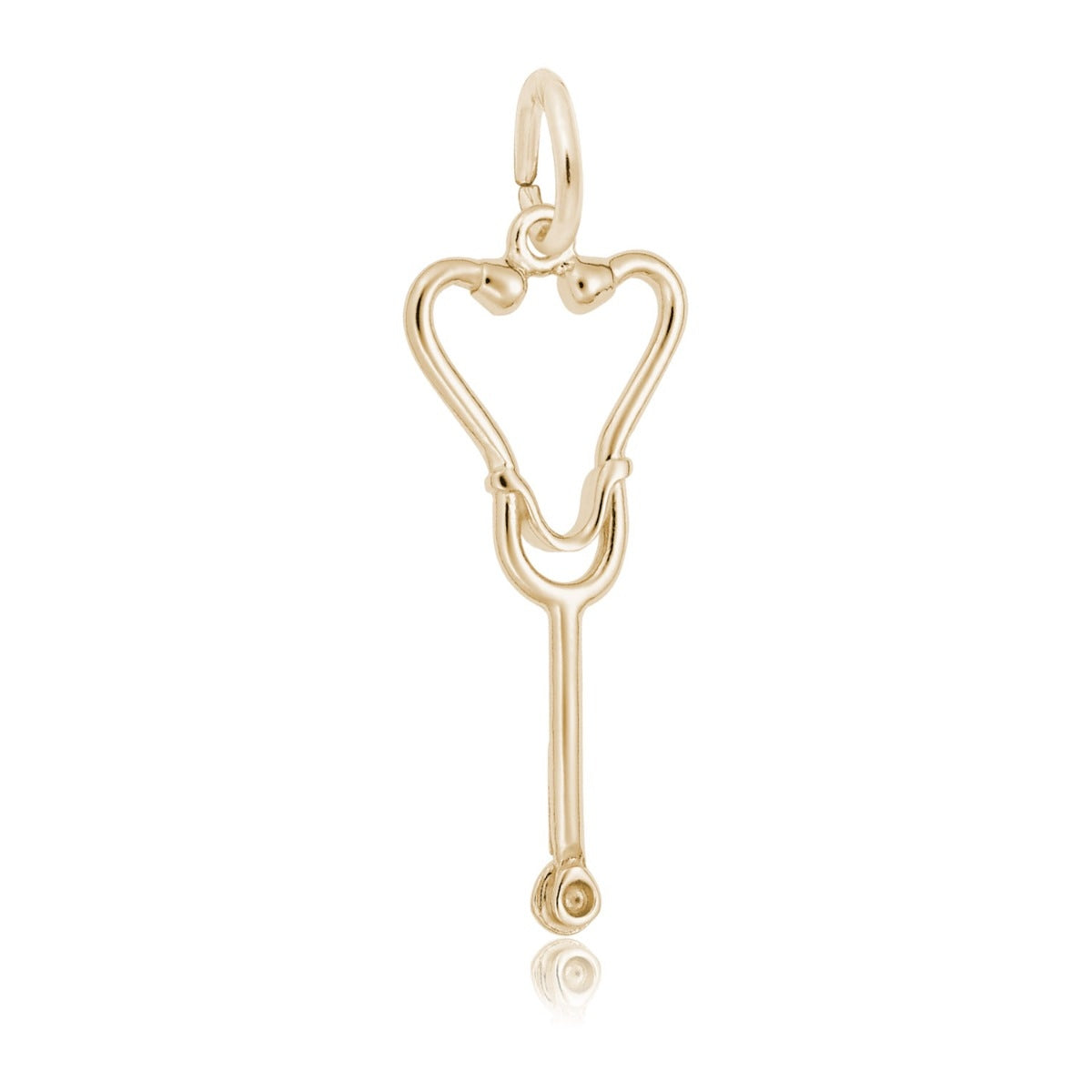 Stethoscope Charm in 14K Yellow Gold
