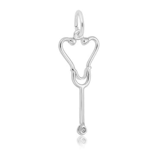 Stethoscope Charm in Sterling Silver
