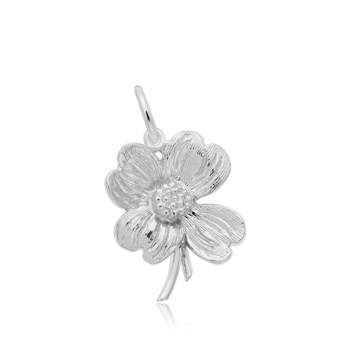 Dogwood Flower Charm in Sterling Silver