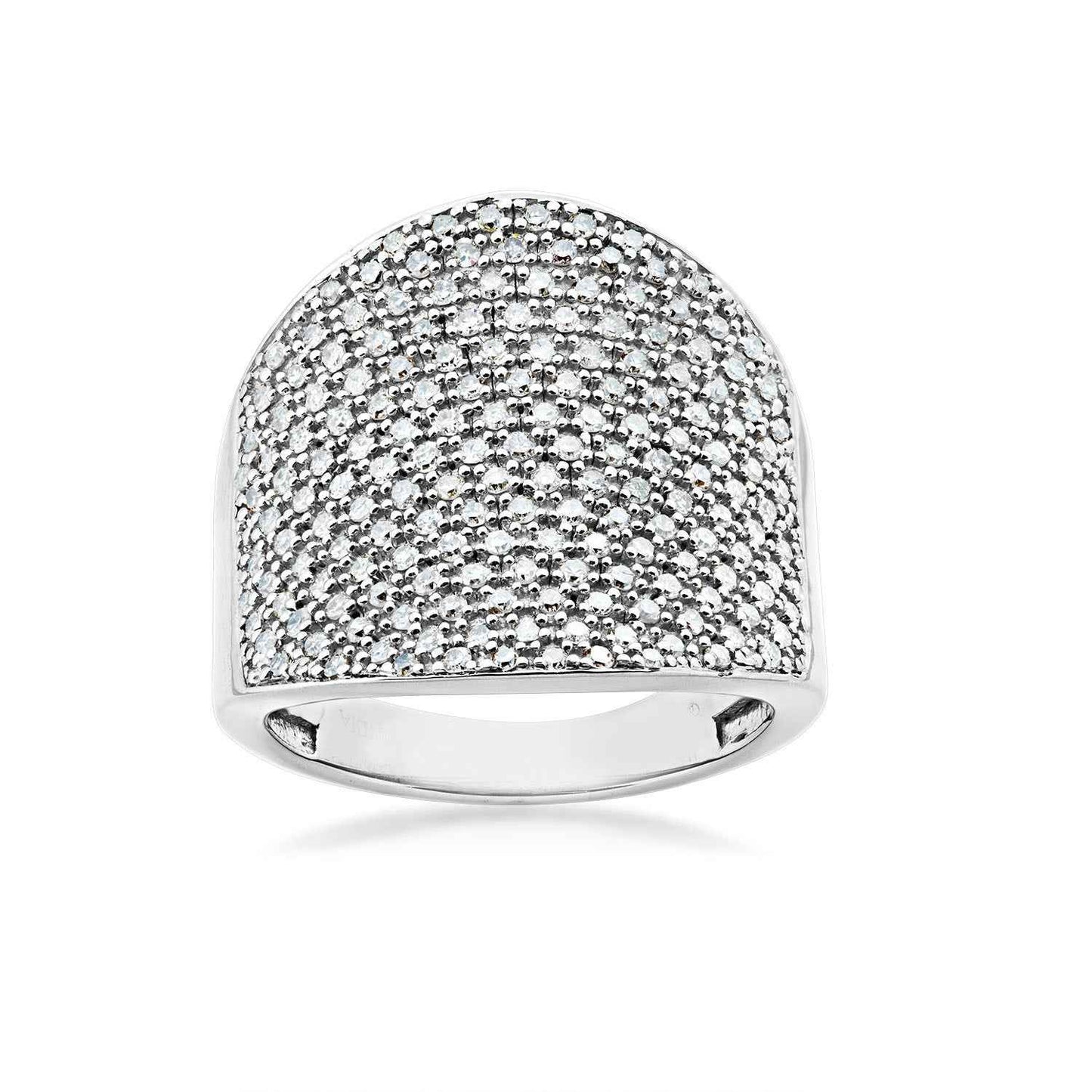 1-1/4 ct. tw. White Diamond Cluster Fashion Ring in Sterling Silver