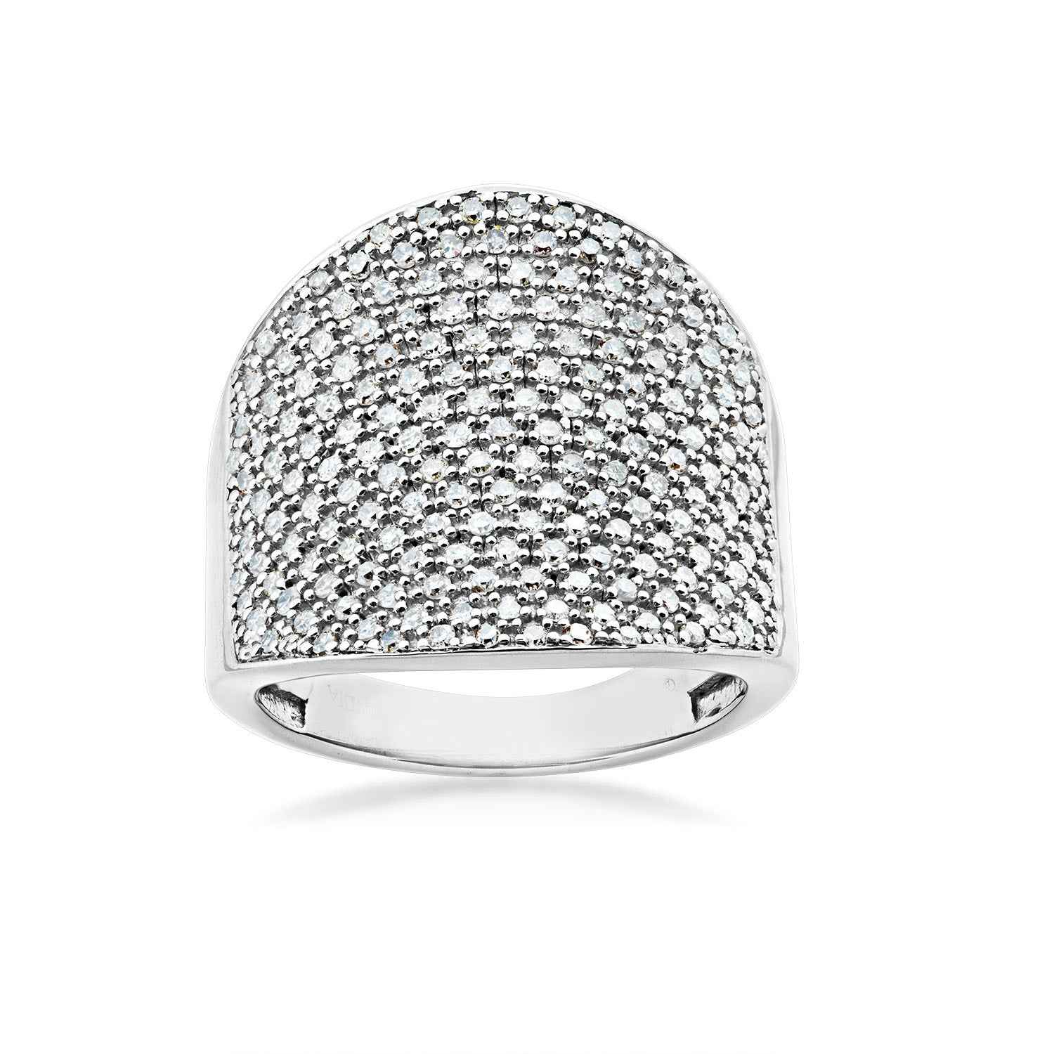 1-1/4 ct. tw. White Diamond Cluster Fashion Ring in Sterling Silver