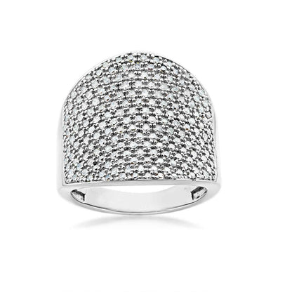 1-1/4 ct. tw. White Diamond Cluster Fashion Ring in Sterling Silver