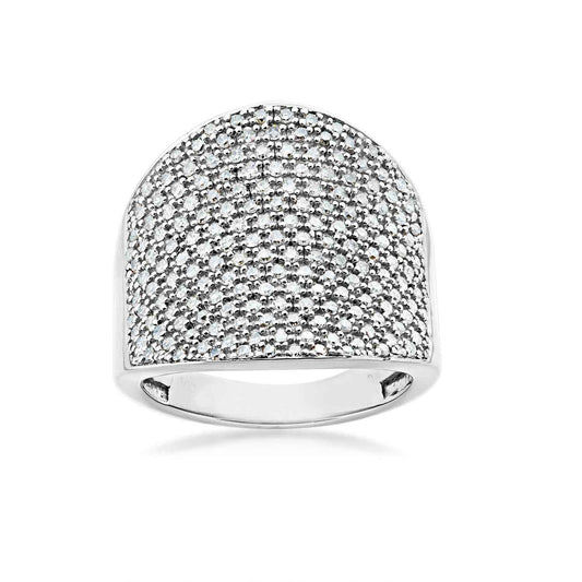 1-1/4 ct. tw. White Diamond Cluster Fashion Ring in Sterling Silver