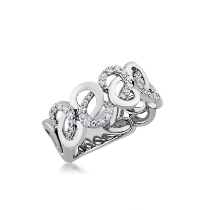 3/8 ct. tw. Diamond Filigree Inspired Fashion Ring in 10K White Gold front view