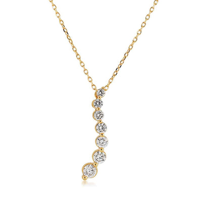 Journey Collection 1/2 ct. tw. Diamond Pendant in 10K Yellow Gold