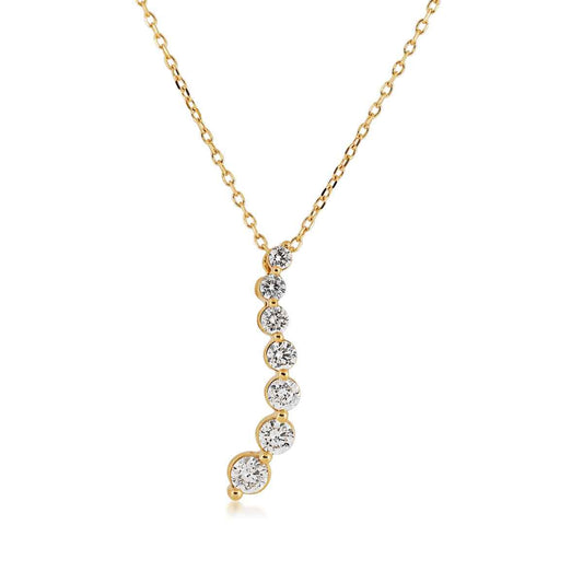 Journey Collection 1/2 ct. tw. Diamond Pendant in 10K Yellow Gold