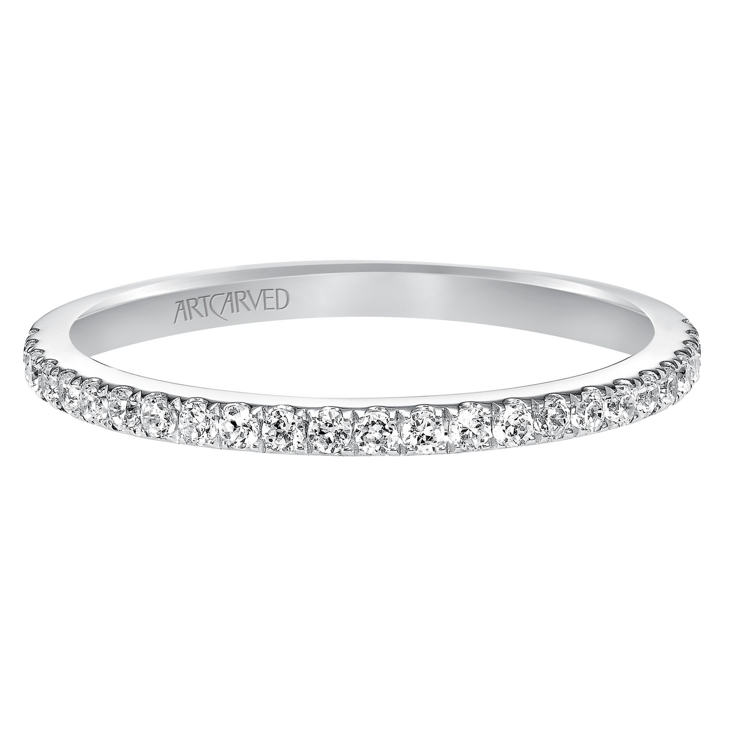 ArtCarved Classic 1/4 ct. tw. Diamond Wedding Band in 14K White Gold