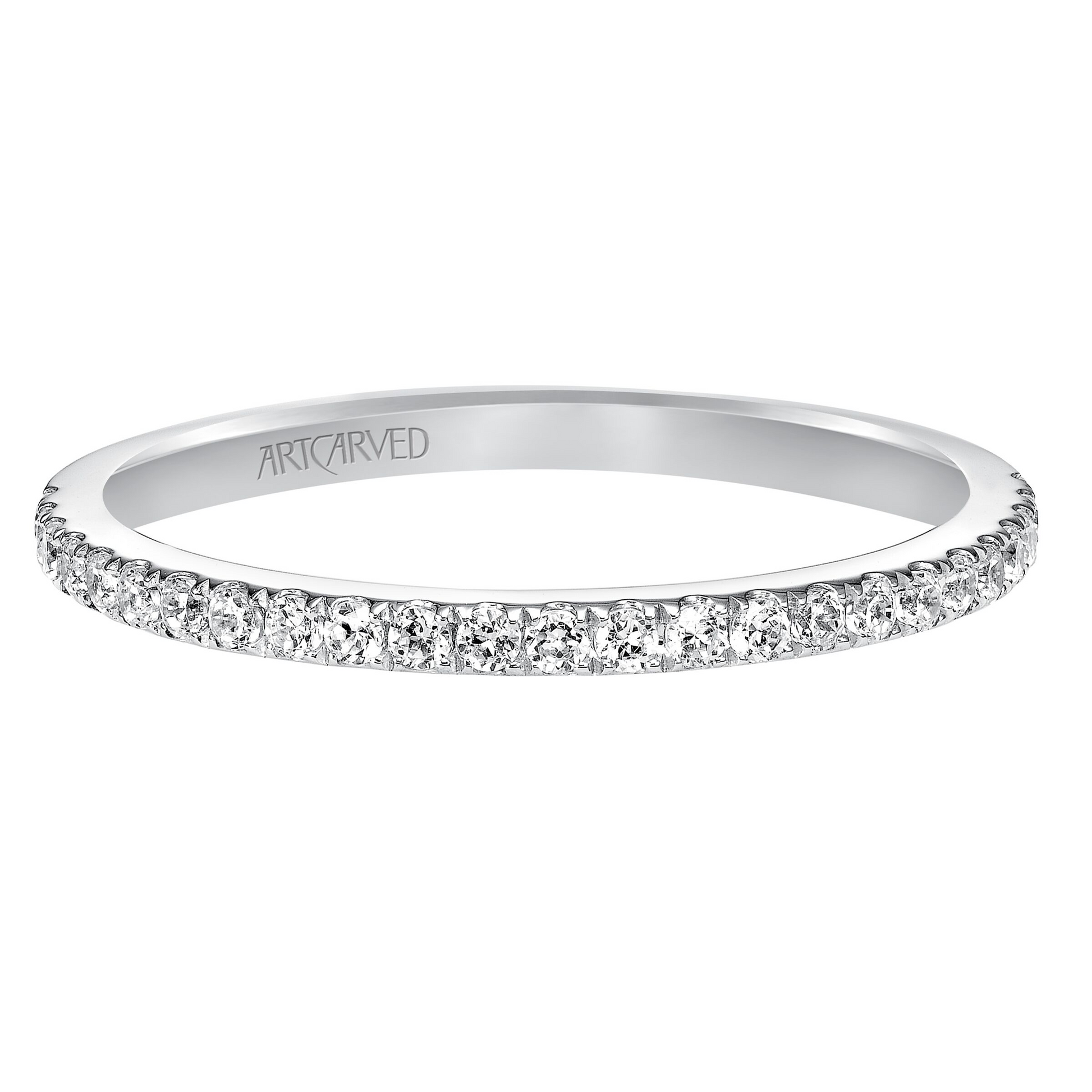 ArtCarved Classic 1/4 ct. tw. Diamond Wedding Band in 14K White Gold