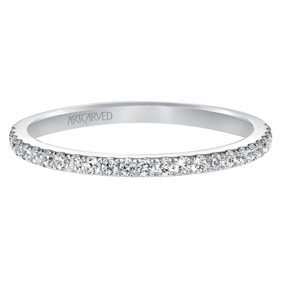 ArtCarved Classic 1/4 ct. tw. Diamond Wedding Band in 14K White Gold