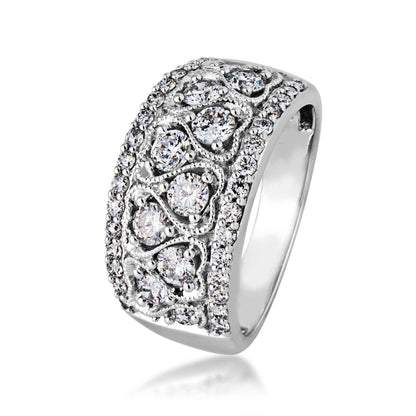 Diamond Fashion Ring in 14 Kt. White Gold