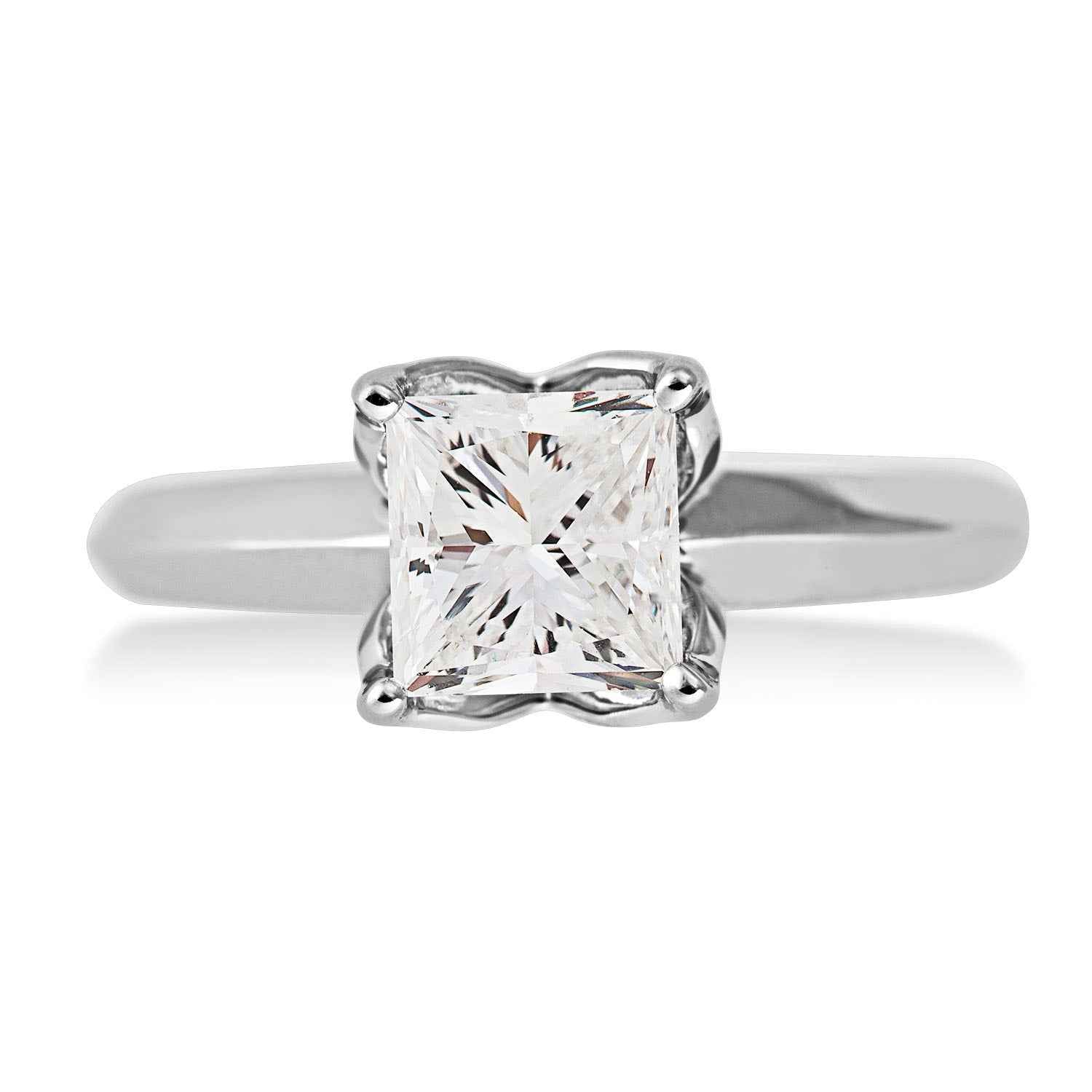 Canadian Rocks 1-1/2 ct. tw. Princess Cut Diamond Solitaire Engagement Ring in 14K White Gold