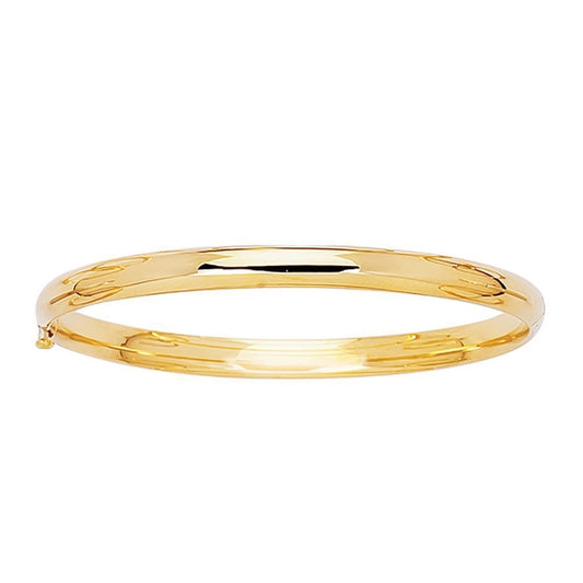 Children's Polished Bangle Bracelet in 14K Yellow Gold