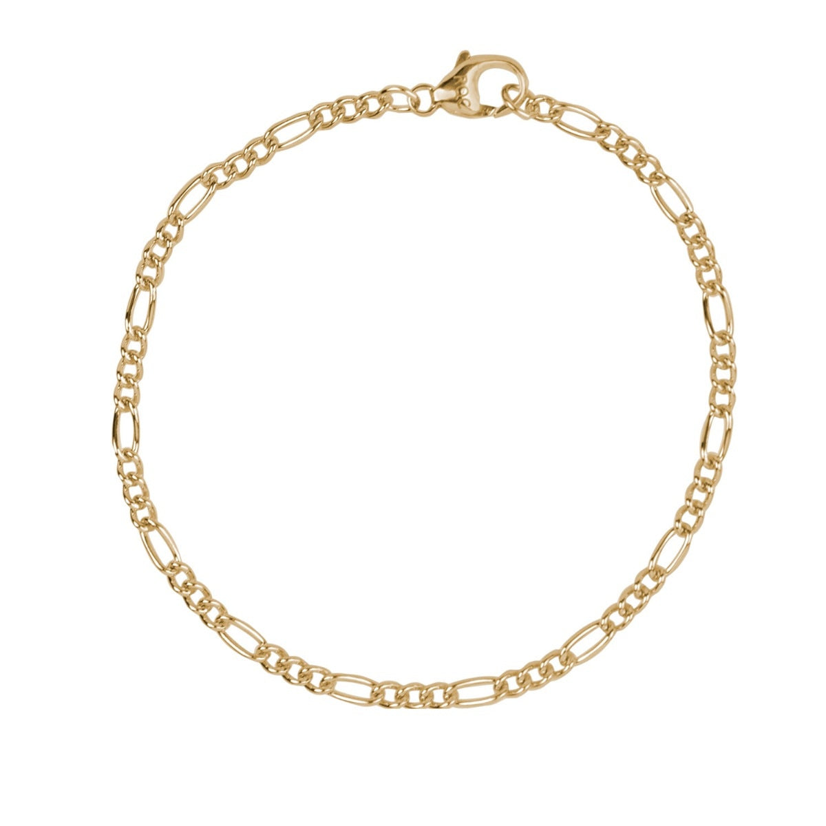 7-inch Petite Figaro Charm Bracelet in 14K Yellow Gold