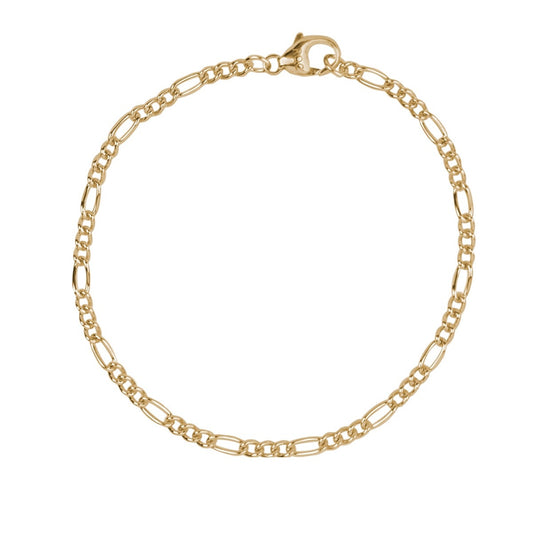7-inch Petite Figaro Charm Bracelet in 14K Yellow Gold