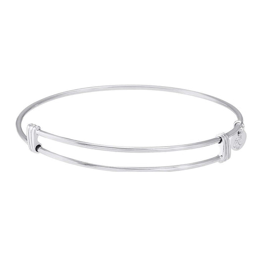 Noble Bangle Charm Bracelet in Sterling Silver