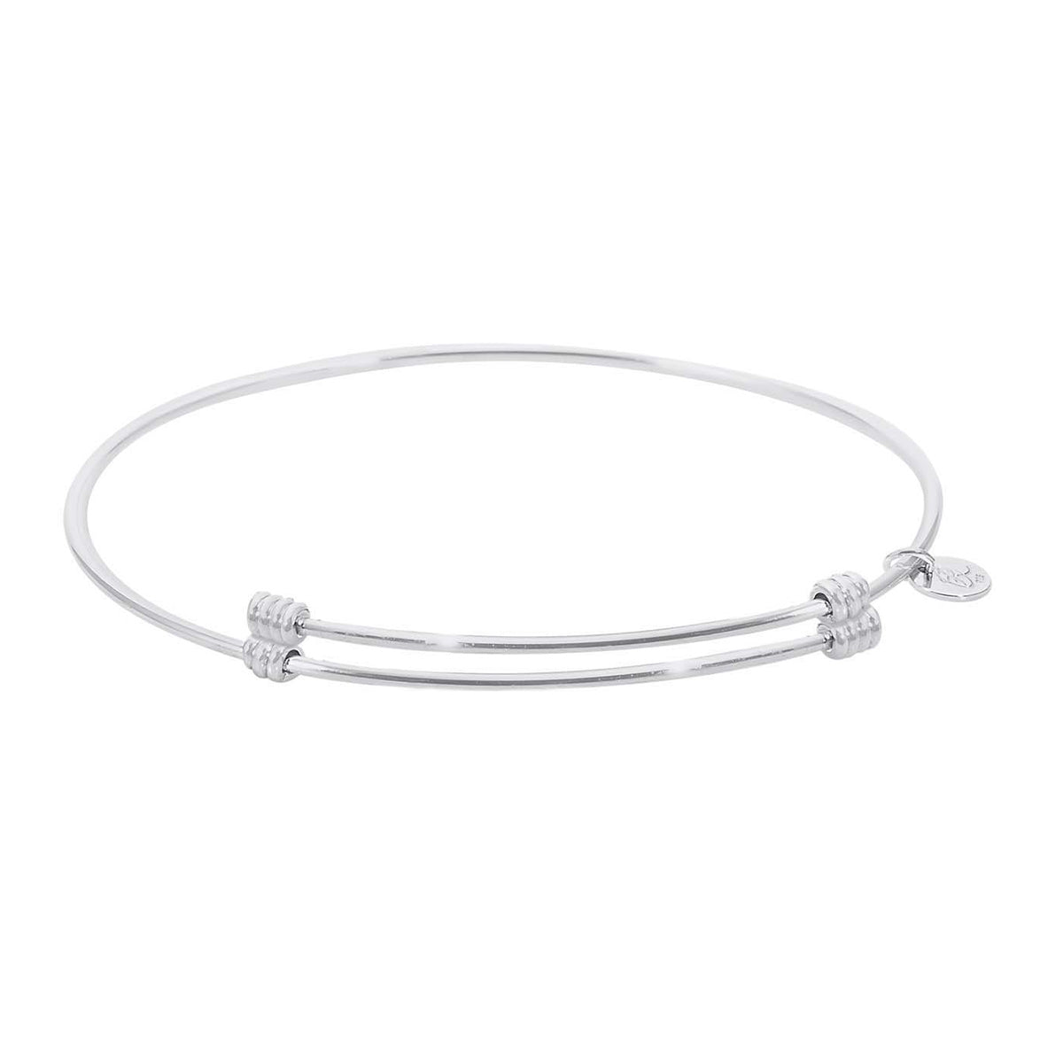 Alluring Bangle Charm Bracelet in Sterling Silver