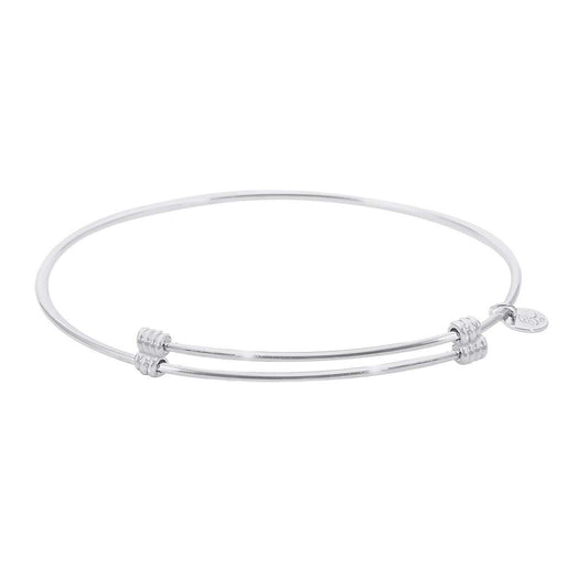 Alluring Bangle Charm Bracelet in Sterling Silver