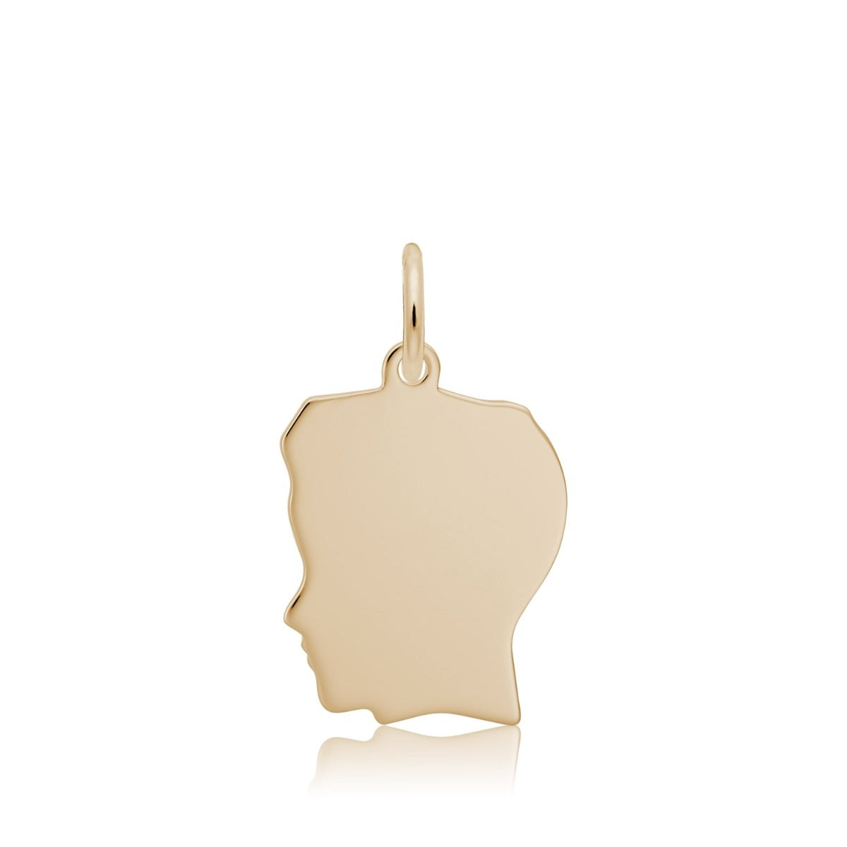 Boyâ€™s Head Charm in 14K Yellow Gold