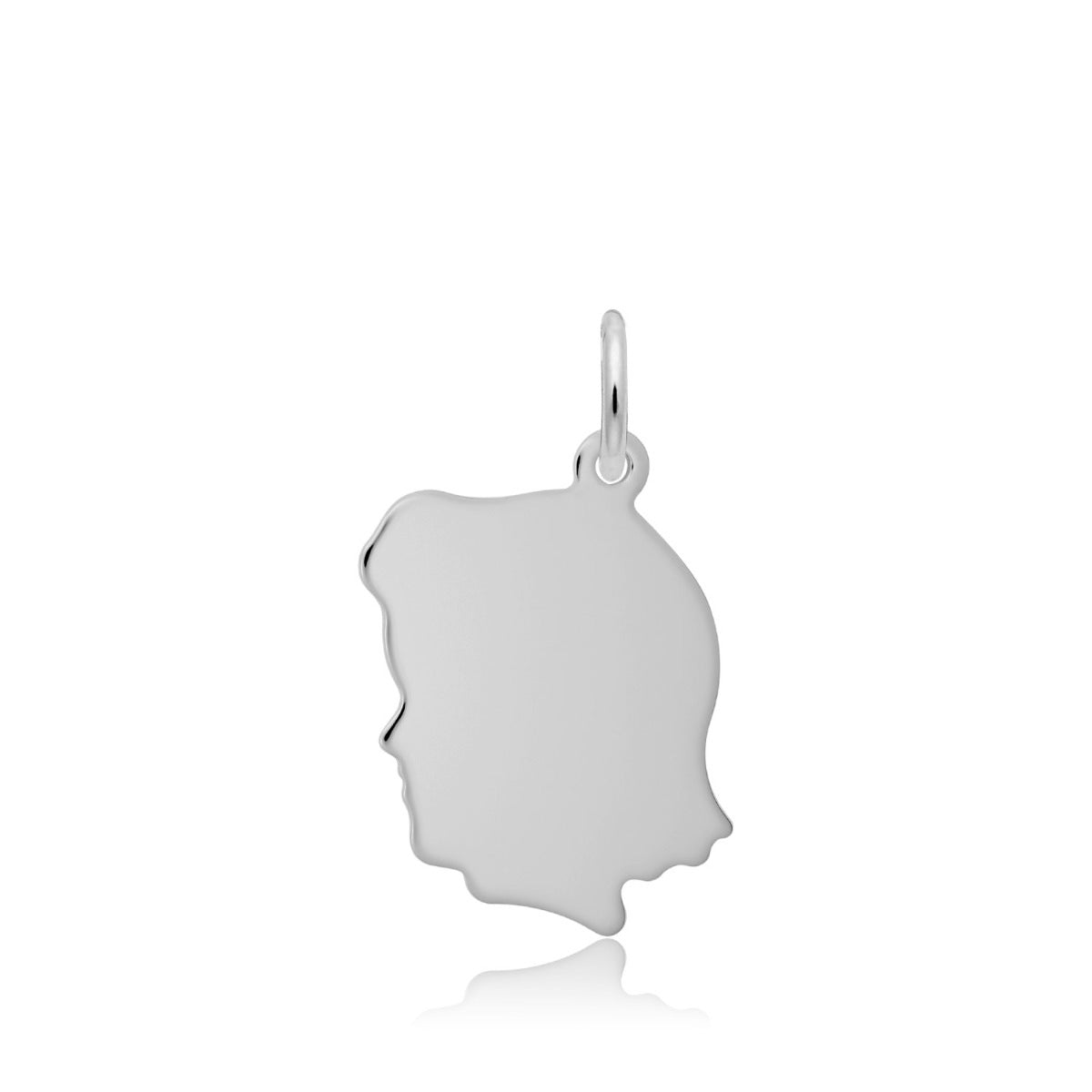 Girlâ€™s Head Charm in Sterling Silver