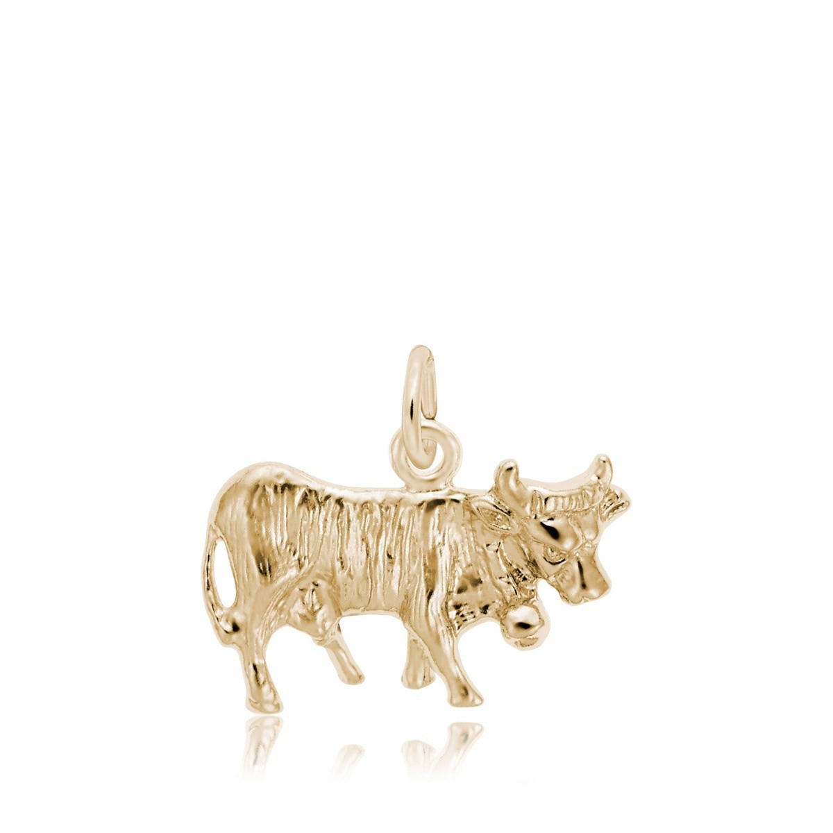 Cow Charm in 14K Yellow Gold