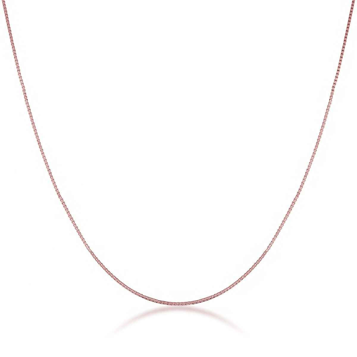 .5mm 18-inch Box Chain in 10K Pink Gold