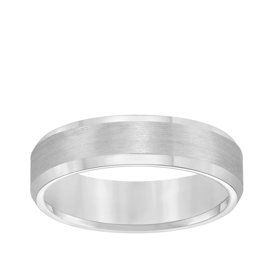 Triton Men's Satin Finish Wedding Ring in Gray Tungsten Carbide