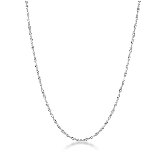 .5mm 18-inch Singapore Chain in 10K White Gold