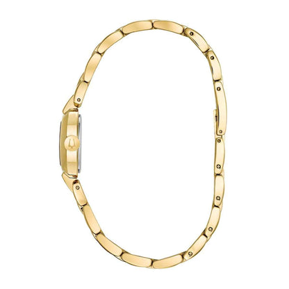 Bulova Ladies' Classic Quartz Gold-Tone Stainless Steel Watch with Champagne Dial