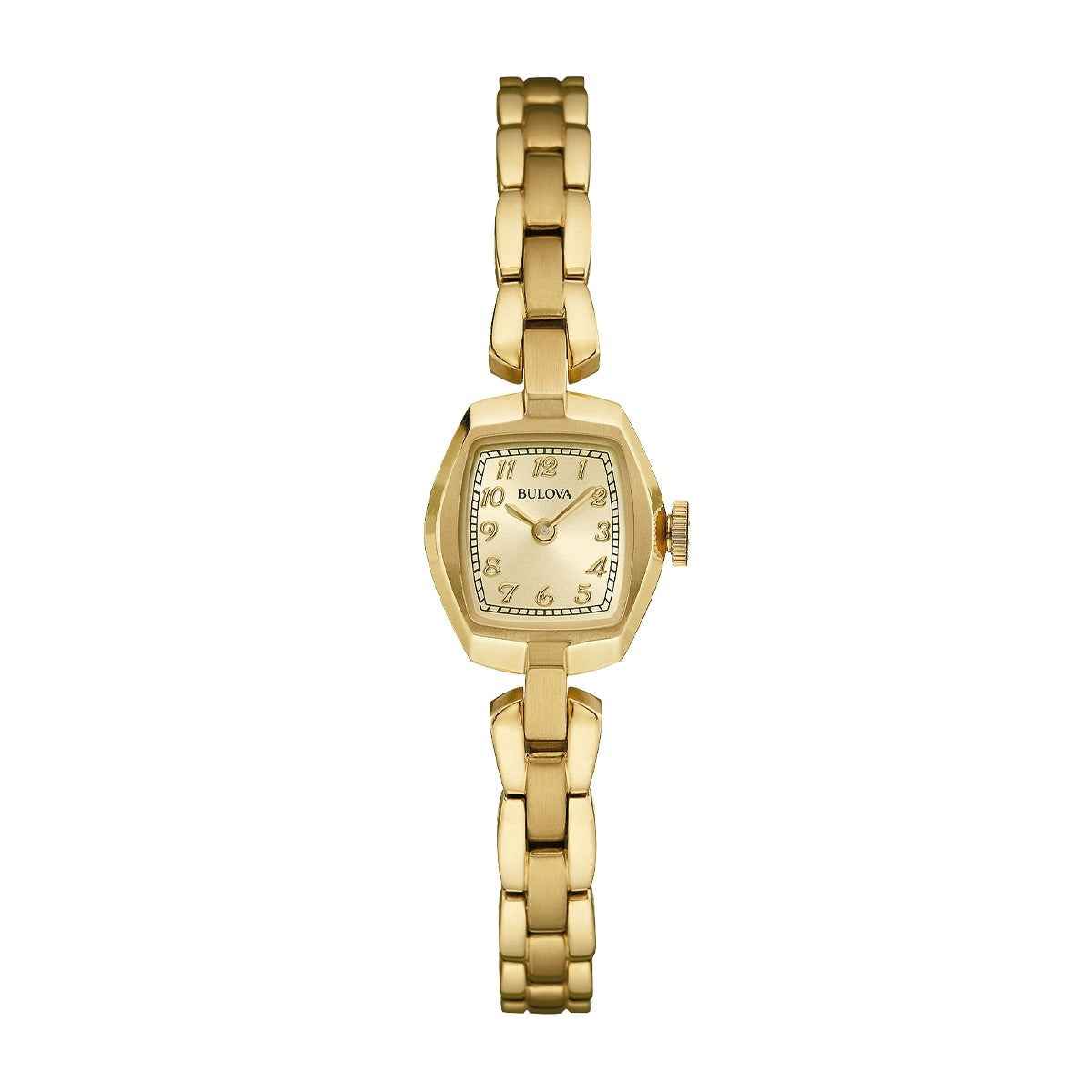 Bulova Ladies' Classic Quartz Gold-Tone Stainless Steel Watch with Champagne Dial