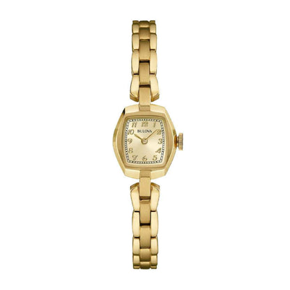 Bulova Ladies' Classic Quartz Gold-Tone Stainless Steel Watch with Champagne Dial