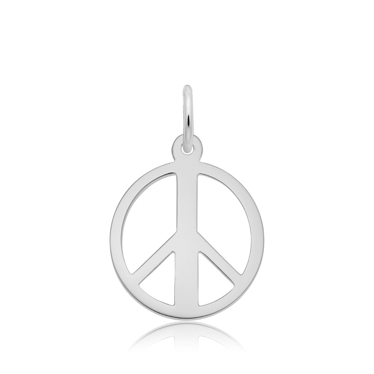 Peace Symbol Charm in Sterling Silver